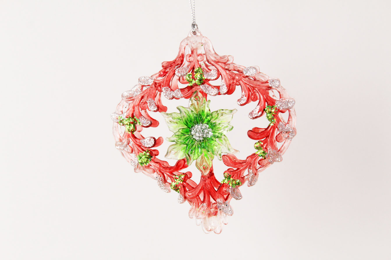 Mistletoe Decorative Drop/flat Round Ornament