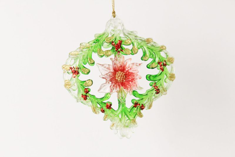 Mistletoe Decorative Drop/flat Round Ornament
