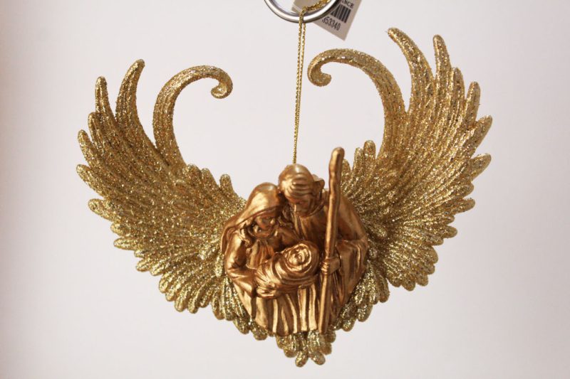 Holy Family with Angel Wings Ornament