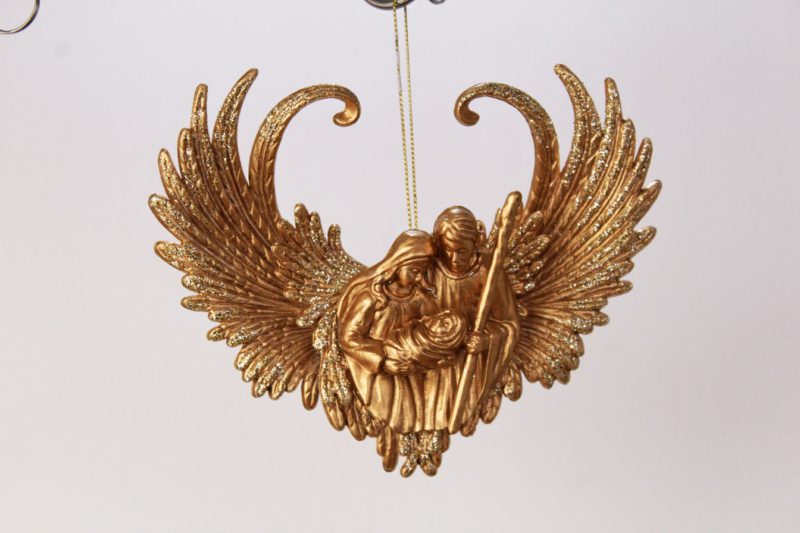 Holy Family with Angel Wings Ornament