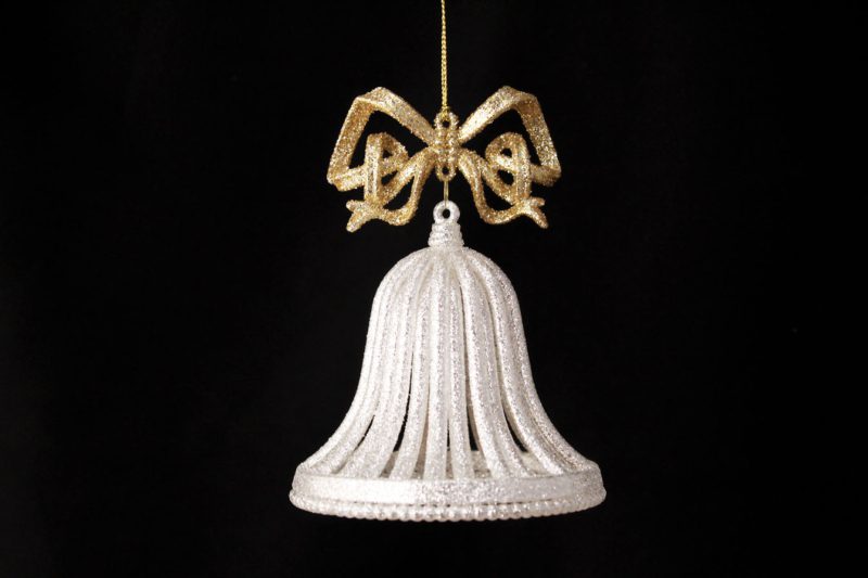 Christmas Bell With Bow Ornament