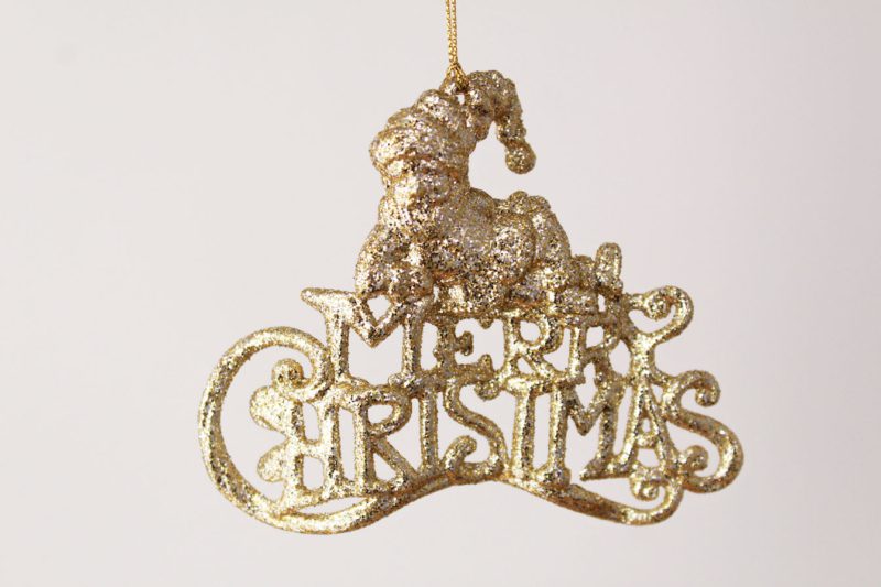 Elf With Merry Christmas Sign Ornament