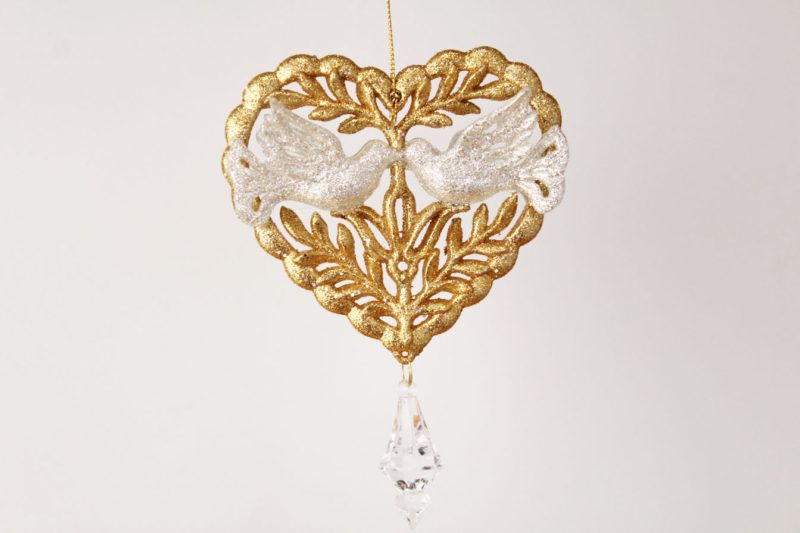 Dove With Heart Ornament