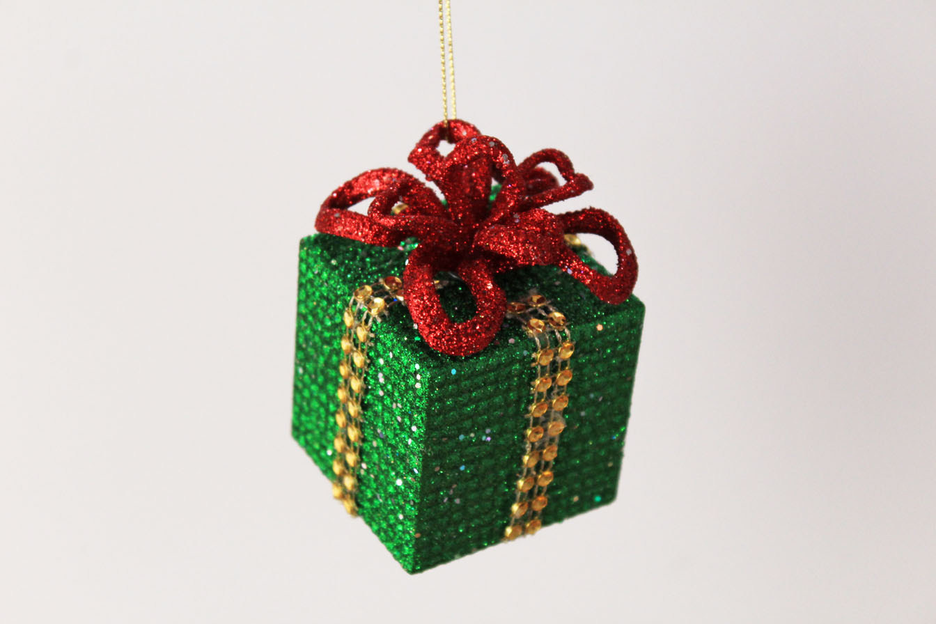 LED Light Up  Gift Box Ornament