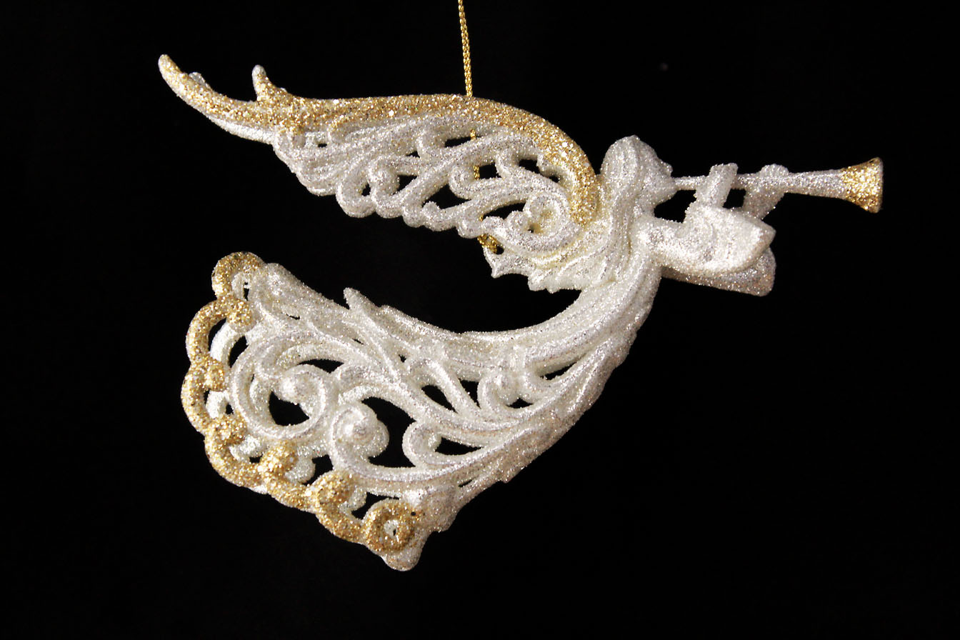 Flying Angel With Horn Ornament