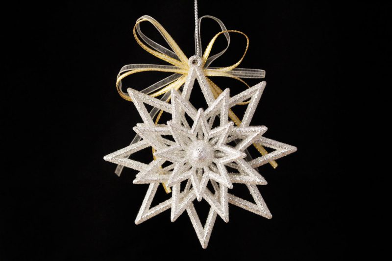 Snowflakes With Bow Ornament