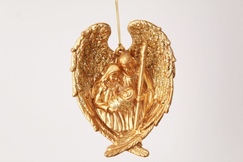 The Holy Family With Angel Wings Ornament