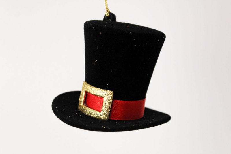 Black Top Hat Ornament