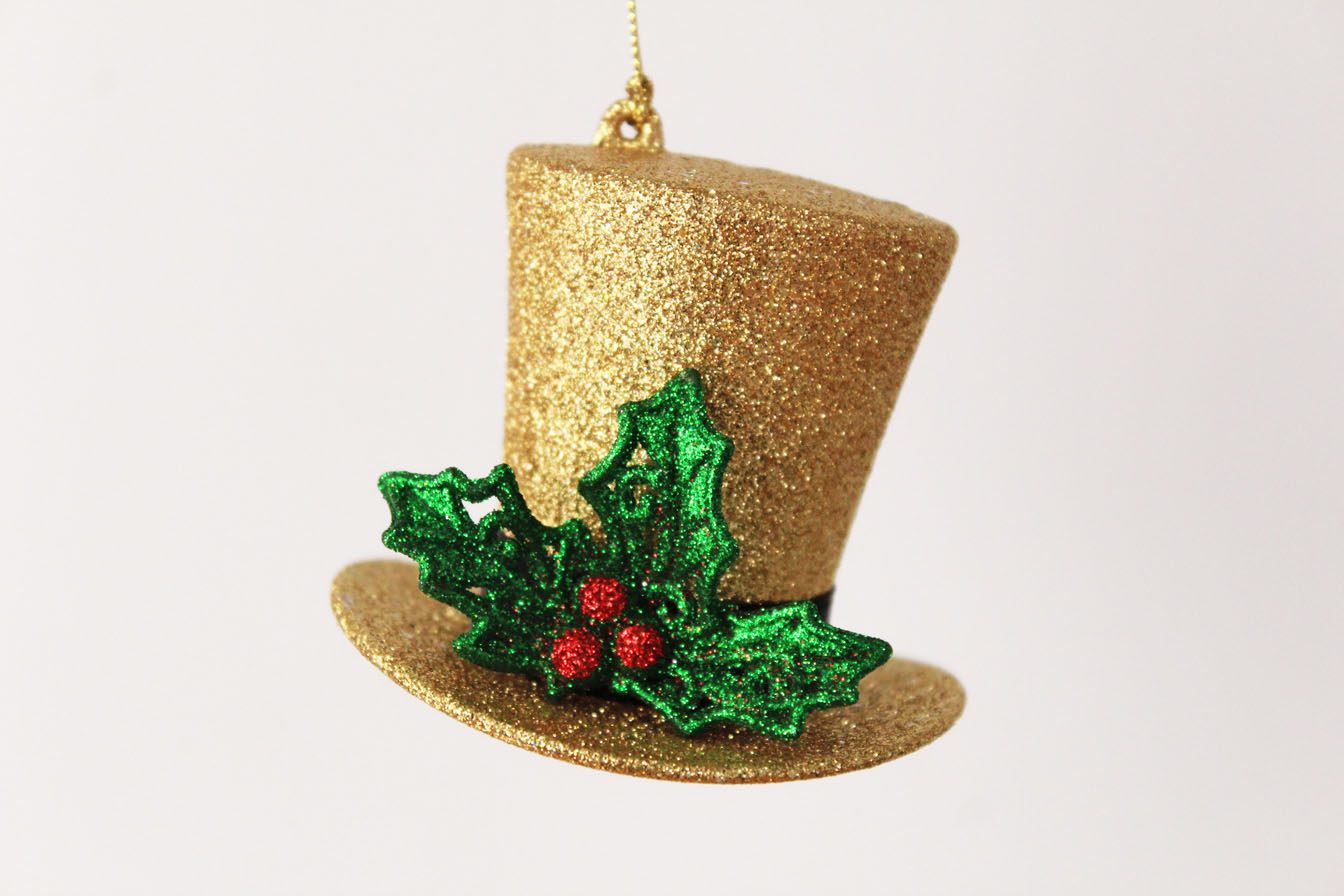 Gold Top Hat Ornament