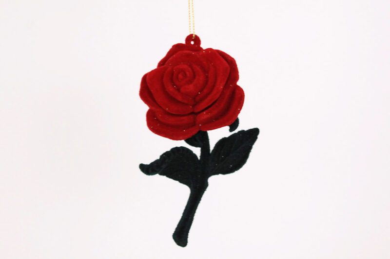 Rose Flocking Ornament