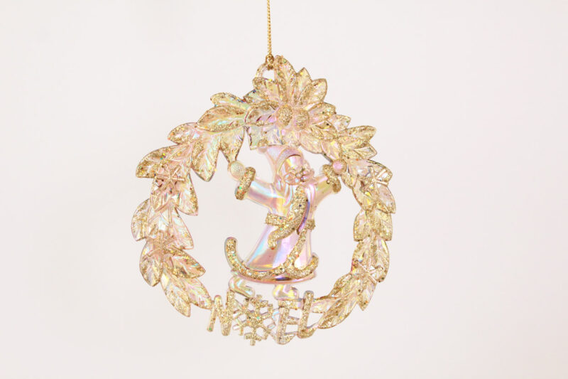 Santa in Wreath Ornament