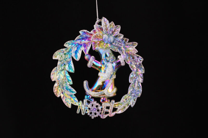 Santa in Wreath Ornament