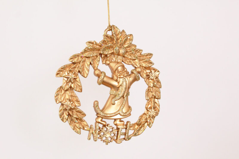 Santa in Wreath Ornament