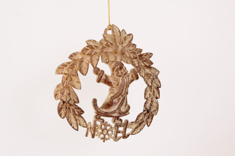 Santa in Wreath Ornament