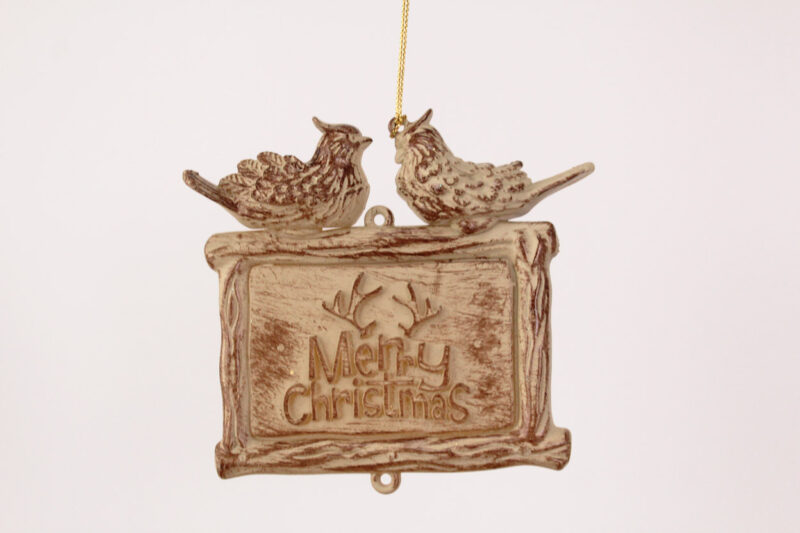 Cardinals And Merry Christmas Board Ornament