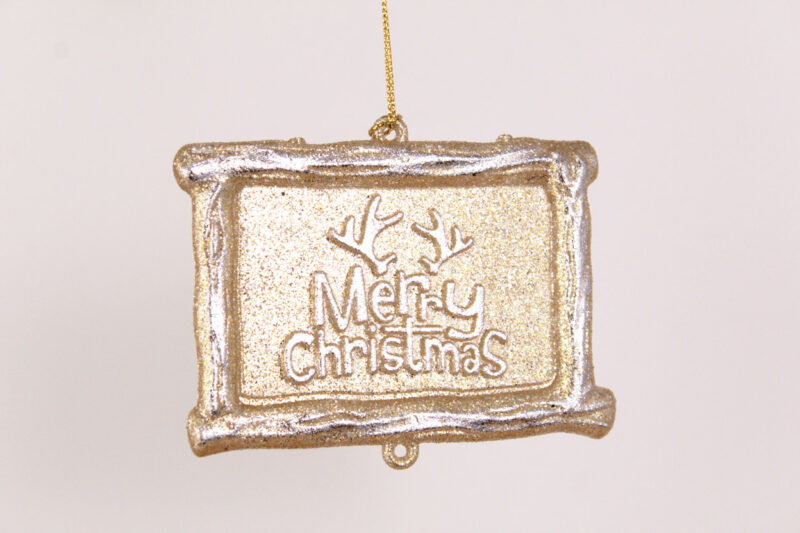 Merry Christmas Board Hanging Ornament