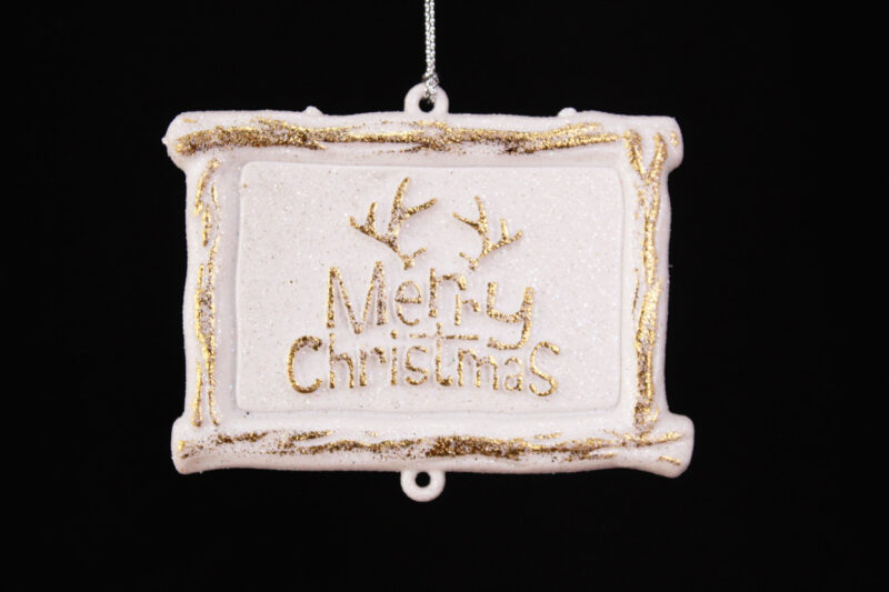 Merry Christmas Board Hanging Ornament