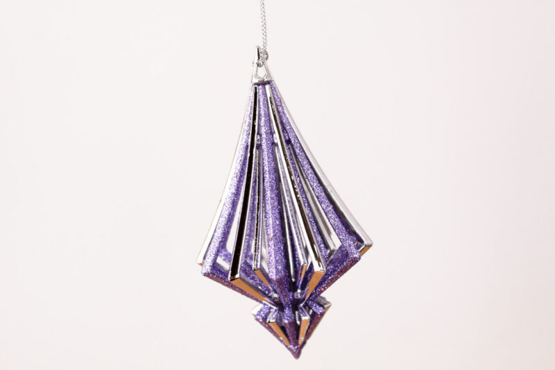 Striped Hollow Finial Ornament