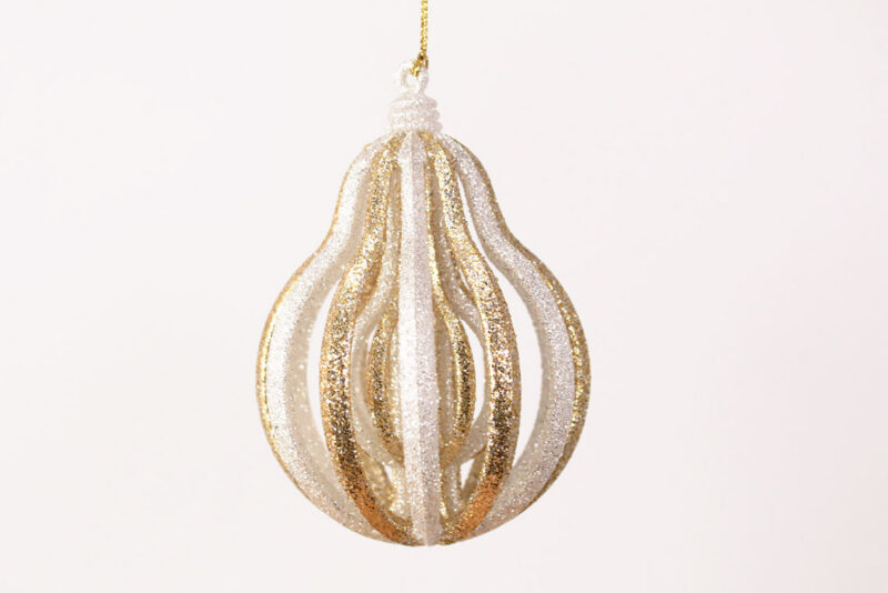 Striped Teardrop Ornament