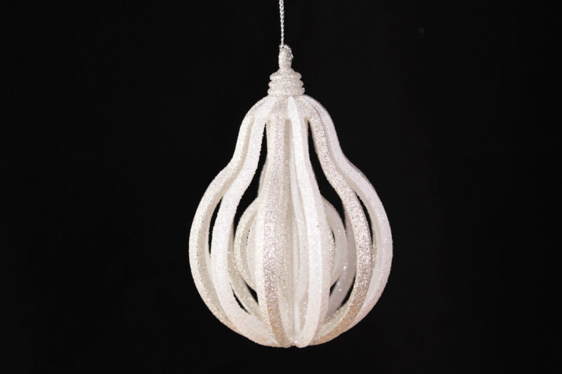 Striped Teardrop Ornament