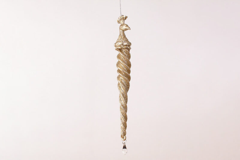 Peacock Icicle Ornament