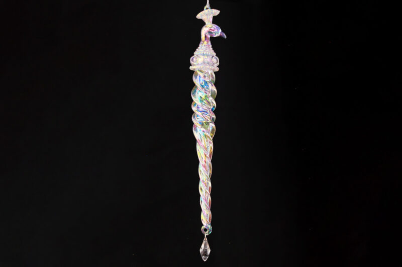 Peacock Icicle Ornament