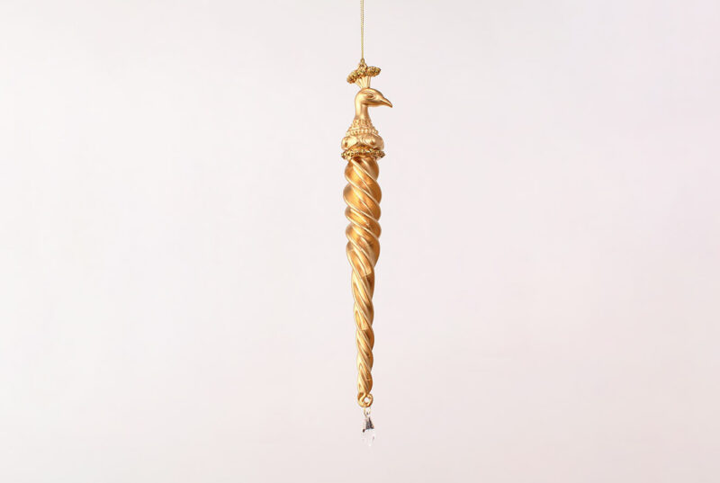 Peacock Icicle Ornament