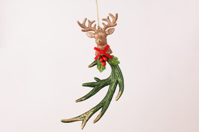 Large Antler Deer Ornament