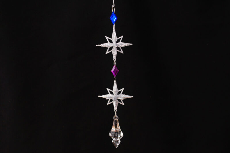 Hanging Beaded Starburst Pendant Ornament