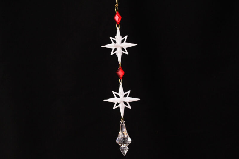 Hanging Beaded Starburst Pendant Ornament