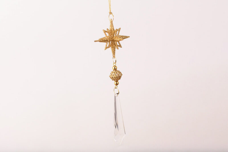 Hanging Beaded Starburst Pendant Ornament