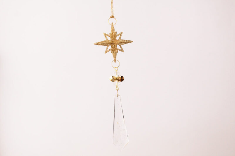 Hanging Beaded Starburst Pendant Ornament