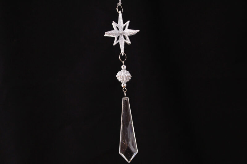 Hanging Beaded Starburst Pendant Ornament