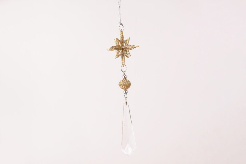 Hanging Beaded Starburst Pendant Ornament