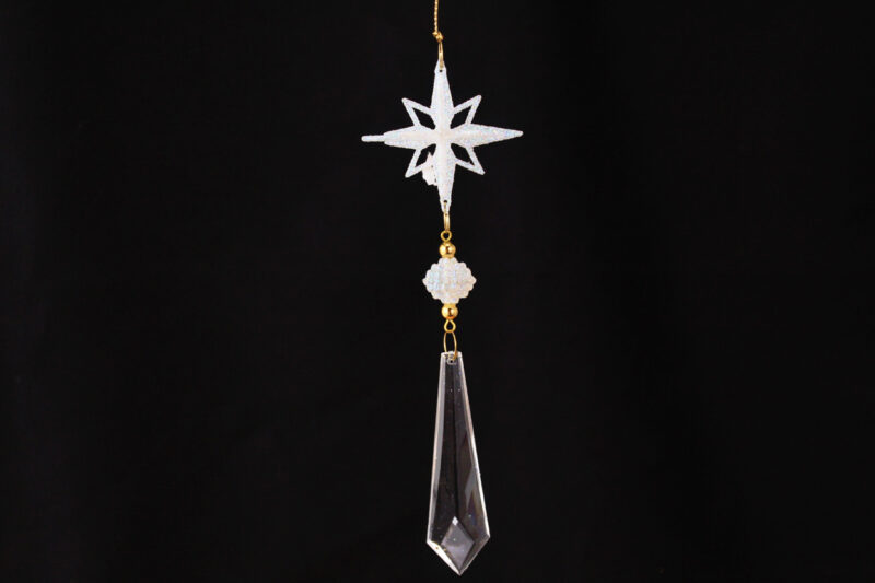 Hanging Beaded Starburst Pendant Ornament
