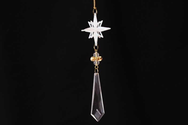 Hanging Beaded Starburst Pendant Ornament