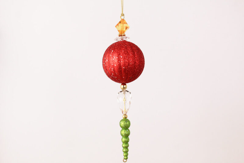 Ball And Beaded Finial Ornament