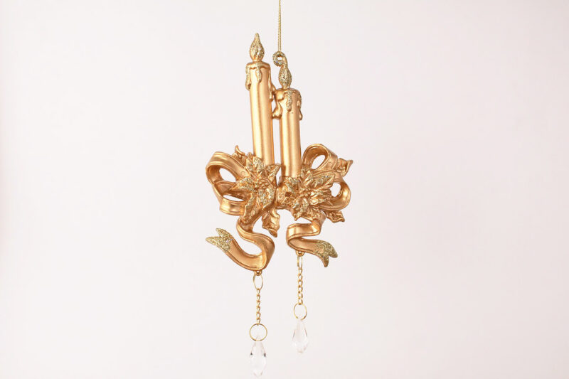 Candles And Bow Ornament