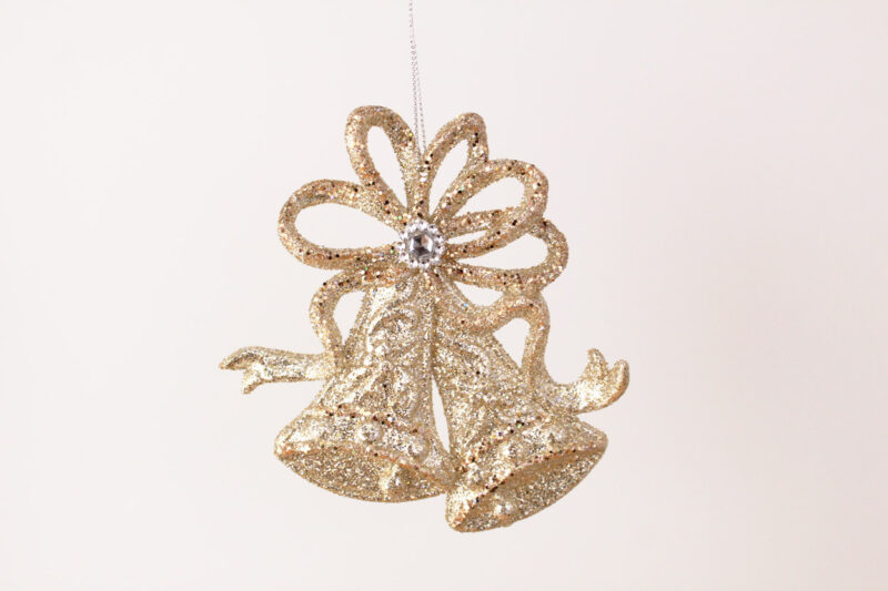 Christmas Bells With Bow Ornament