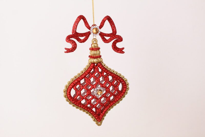 Onion Shape With Bow Ornament