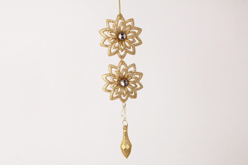 Hanging Beaded Snowflake Pendant Ornament