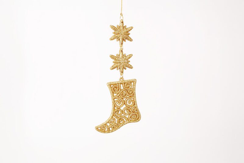 Tiered Snowflake Christmas Stocking Ornament