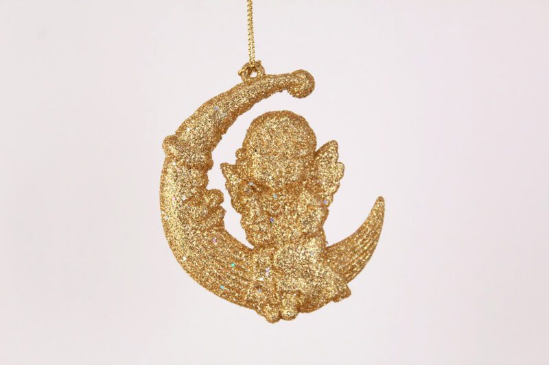Little Angel On Moon Ornament