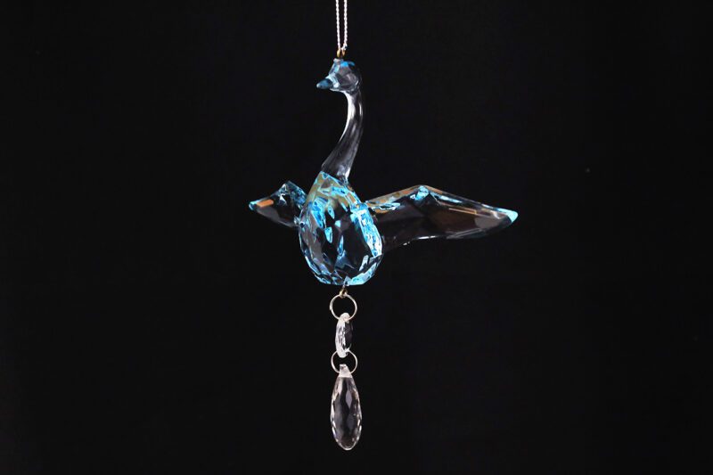 Acrylic Crystal Swan With Pendant Ornament