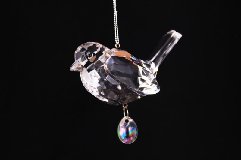 Acrylic Crystal Bird With Pendant Ornament