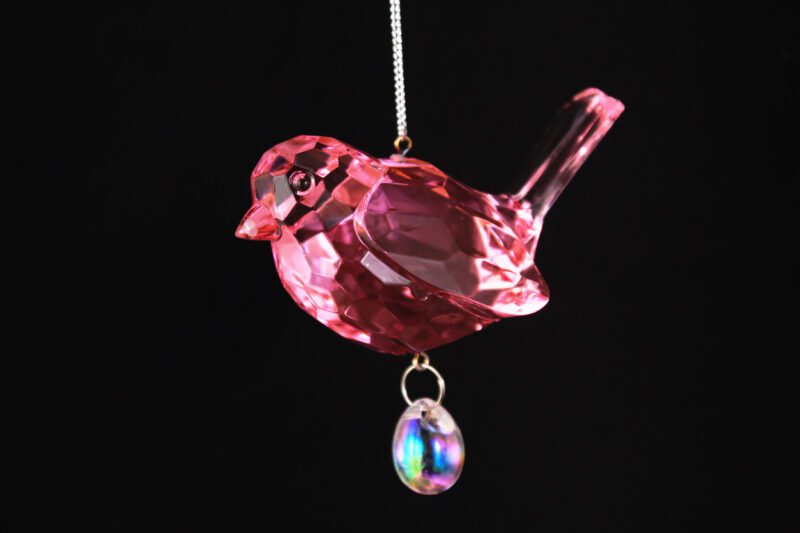 Acrylic Crystal Bird With Pendant Ornament
