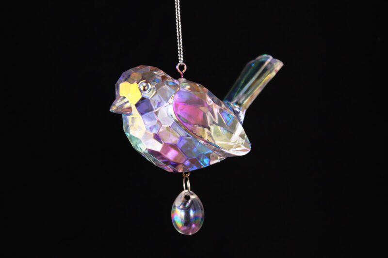 Acrylic Crystal Bird With Pendant Ornament