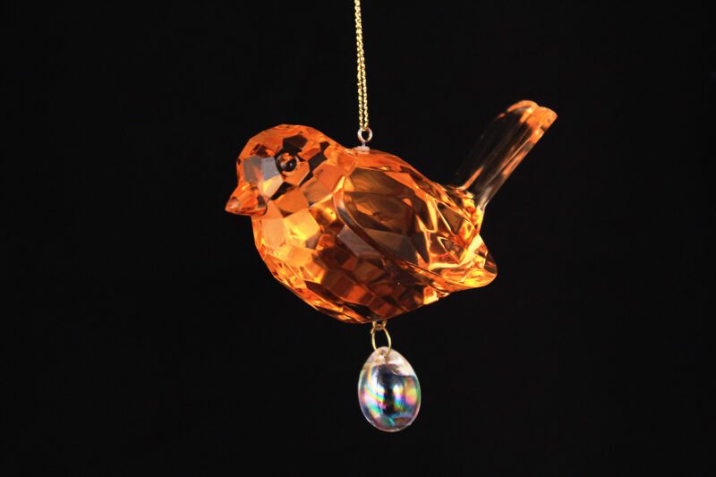 Acrylic Crystal Bird With Pendant Ornament