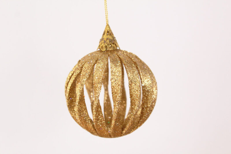 Ribbed  Ball Ornament