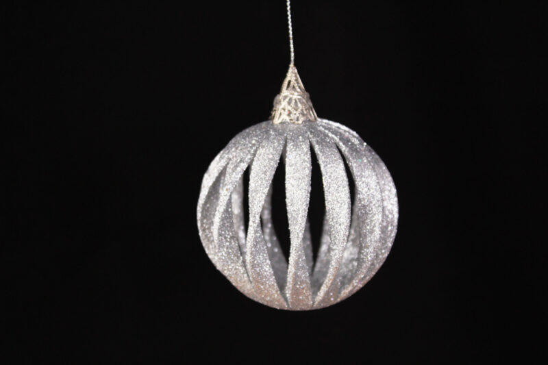 Ribbed  Ball Ornament